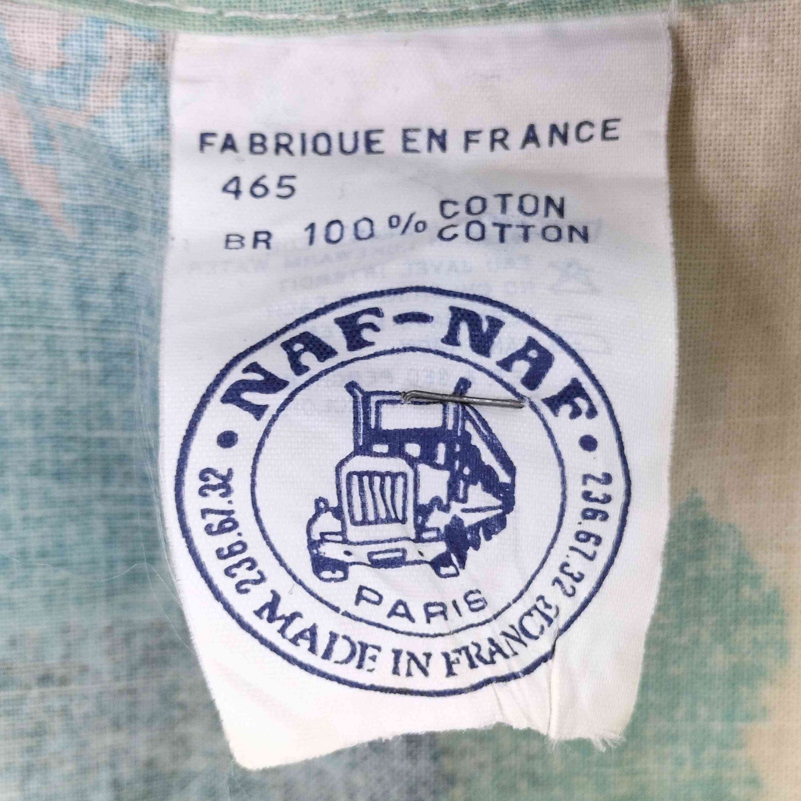 ユーズドフルギ USED古着 NAF-NAF 総柄 S/S 開襟シャツ メンズ 表記無 