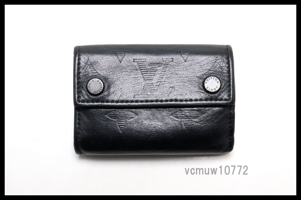 近年モデル 美 LOUIS VUITTON モノグラムシャドウ ディスカバリーコンパクト レザー 3つ折り財布 ルイヴィトン 1009qf05645