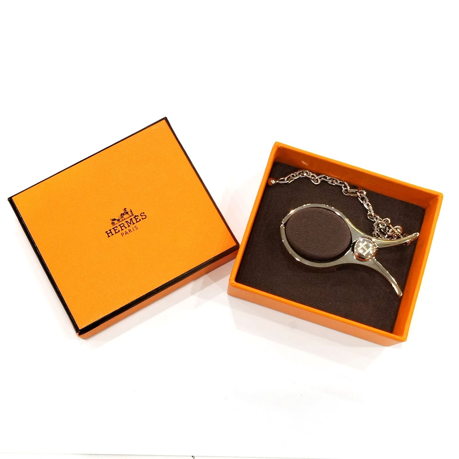 エルメス Hermes メタル シルバー グローブホルダー フィルー JA-20250