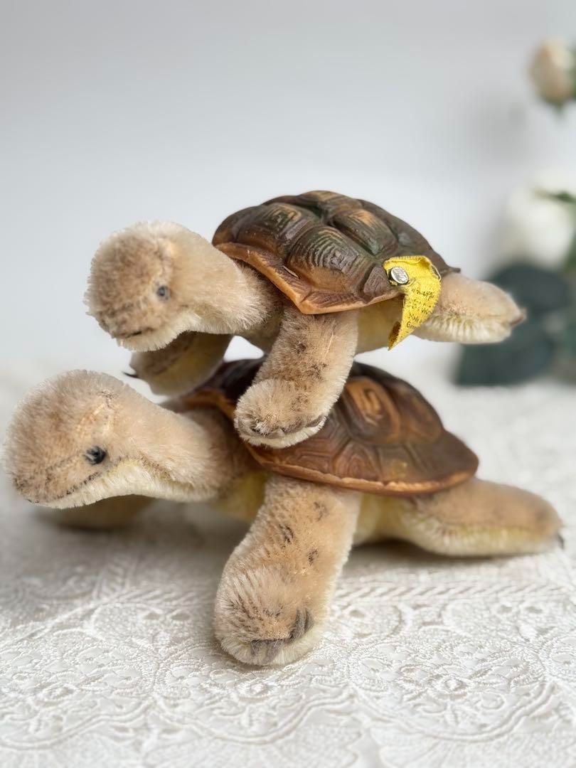 送料無料☆シュタイフ☆Slo Turtle☆カメのソロ/タートル 人気 2体