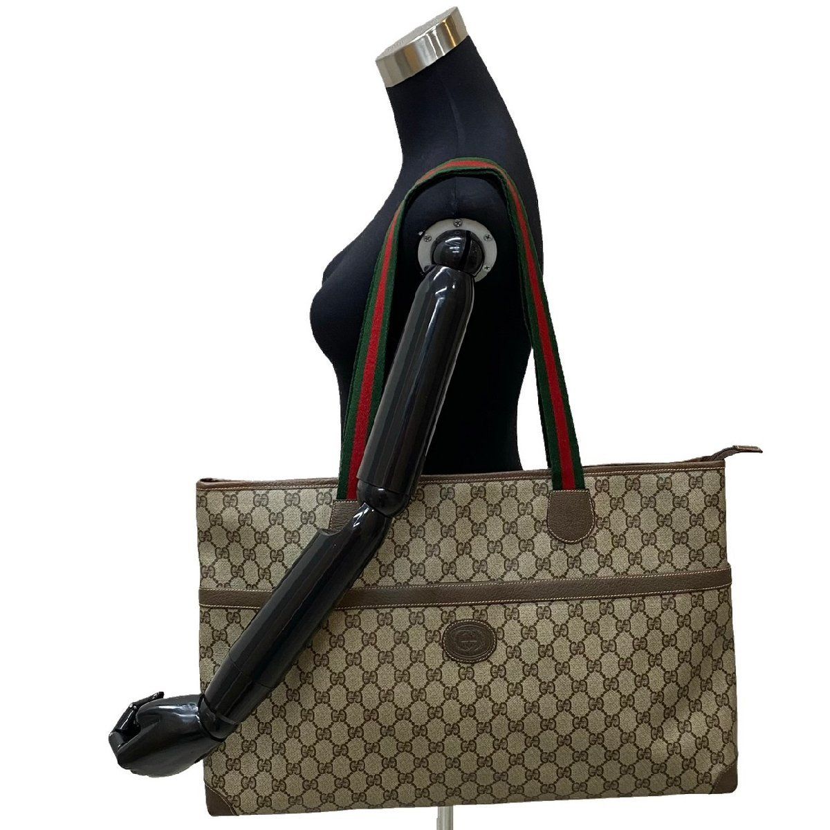 【美品】GUCCI スエード レザー シェリー トートバッグ イタリア製 グッチ オフディア シェリーライン 2WAYバッグ スエード/レザー