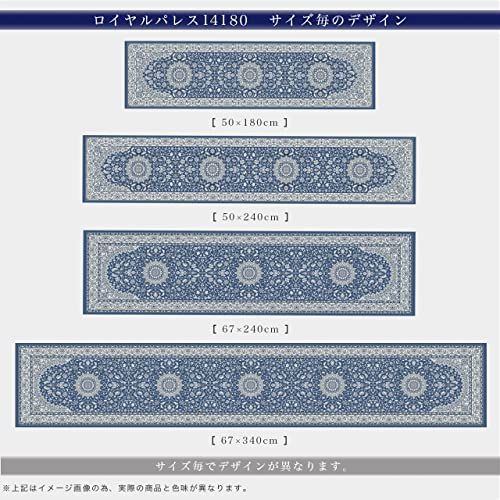 送料無料】 50x240 cm ［ロングマット］_3）ブルー サヤンサヤン