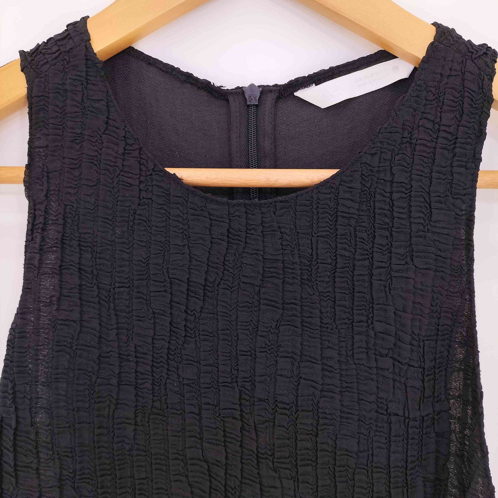 ザラ ZARA ZW COLLECTION コントラスト しわ加工ワンピース