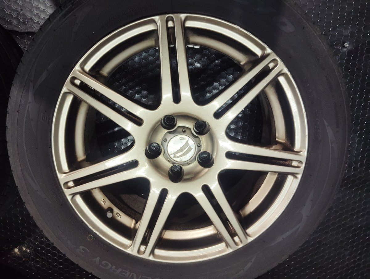 TOYO NANOENERGY 3PLUS 205 55R16 夏タイヤ BEO S03 ベオ 16インチ 7J5HPCD100 49 23年製 バリ溝 ゴールド インプレッサ等 MTR435