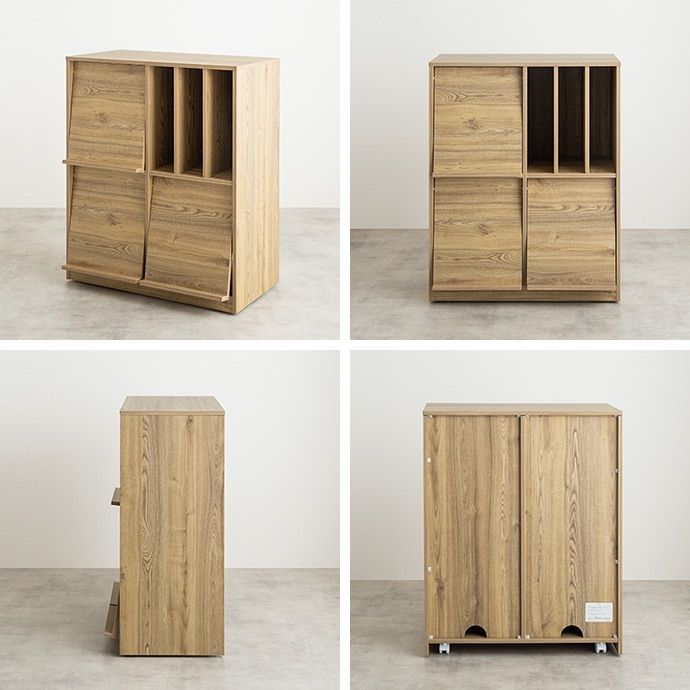 フラップ扉 キャスター付きキャビネット