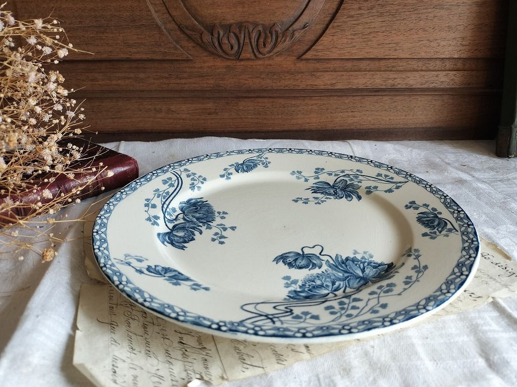 フランス アンティーク プレート sarreguemines royat フランス