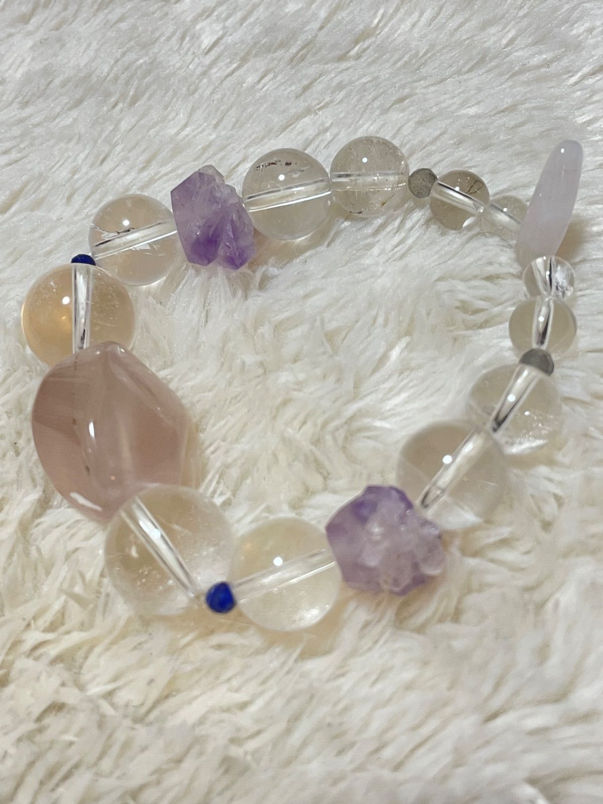 ファビウスyukoさん 22222円 ブレスレット 天然石 パワーストーン アメジスト 水晶