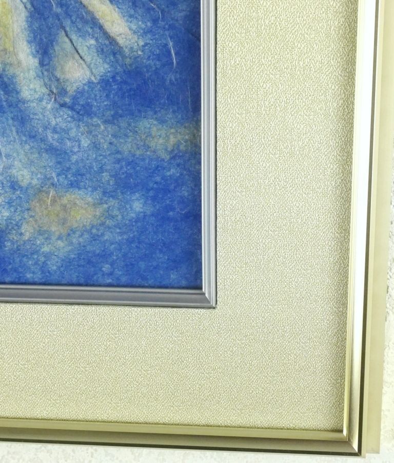 山内一生『富嶽』◇和紙工芸◇落款・共シール有◇日展特選！富士山！