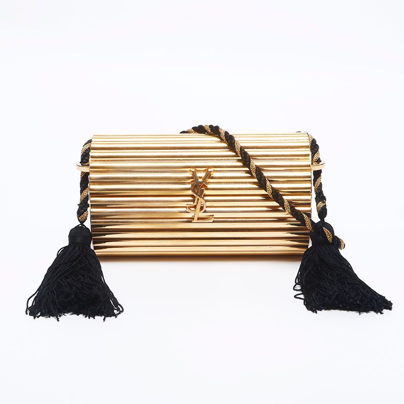 イヴ・サンローラン 1880s メタル タッセル ショルダーバッグ ゴールド YVES SAINT LAURENT イヴ・サンローラン ショルダーバッグ 1880s