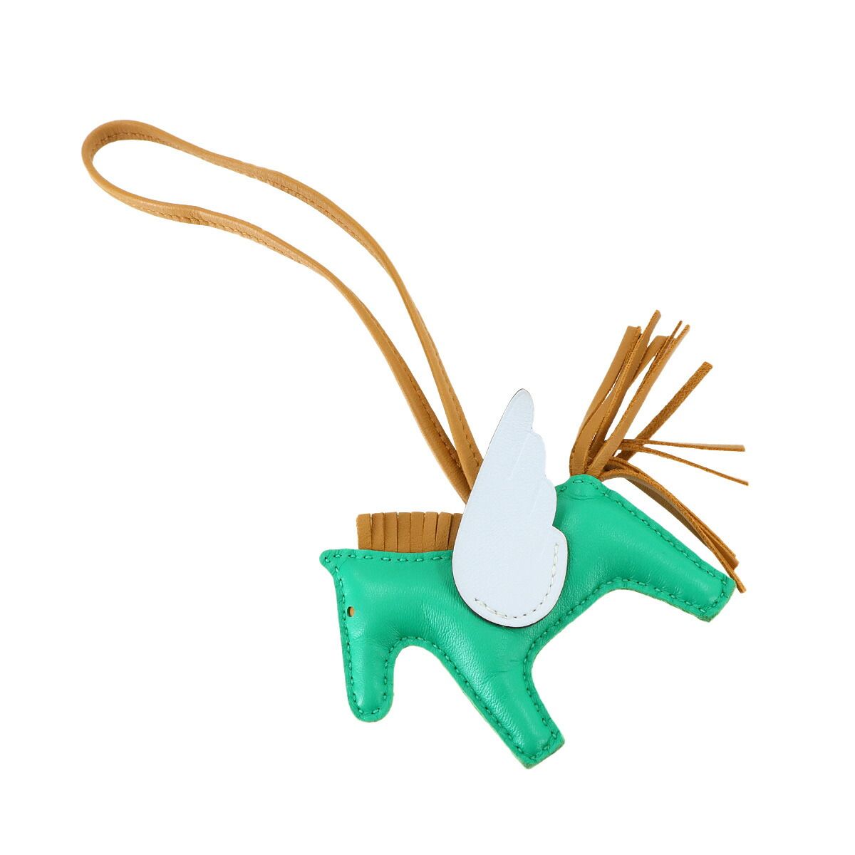 エルメス HERMES ロデオ ペガサス PM バッグ チャーム アニューミロ ミント セサミ ブルーブリュム Z刻印 90298141