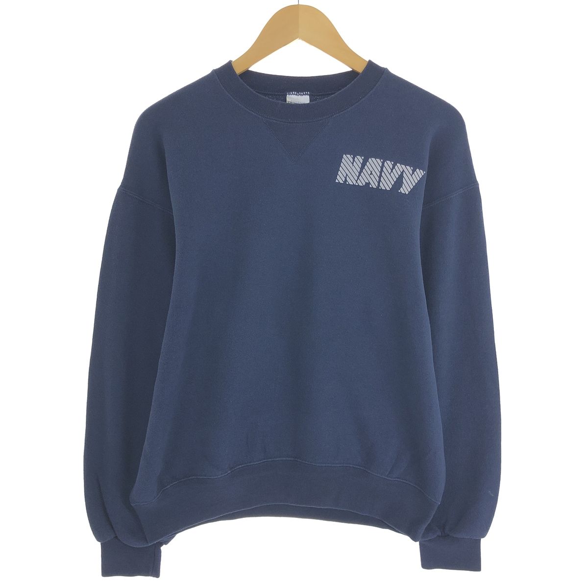 古着 SOFFE U.S.NAVY プリントスウェットシャツ トレーナー USA製 メンズM相当/eaa499853