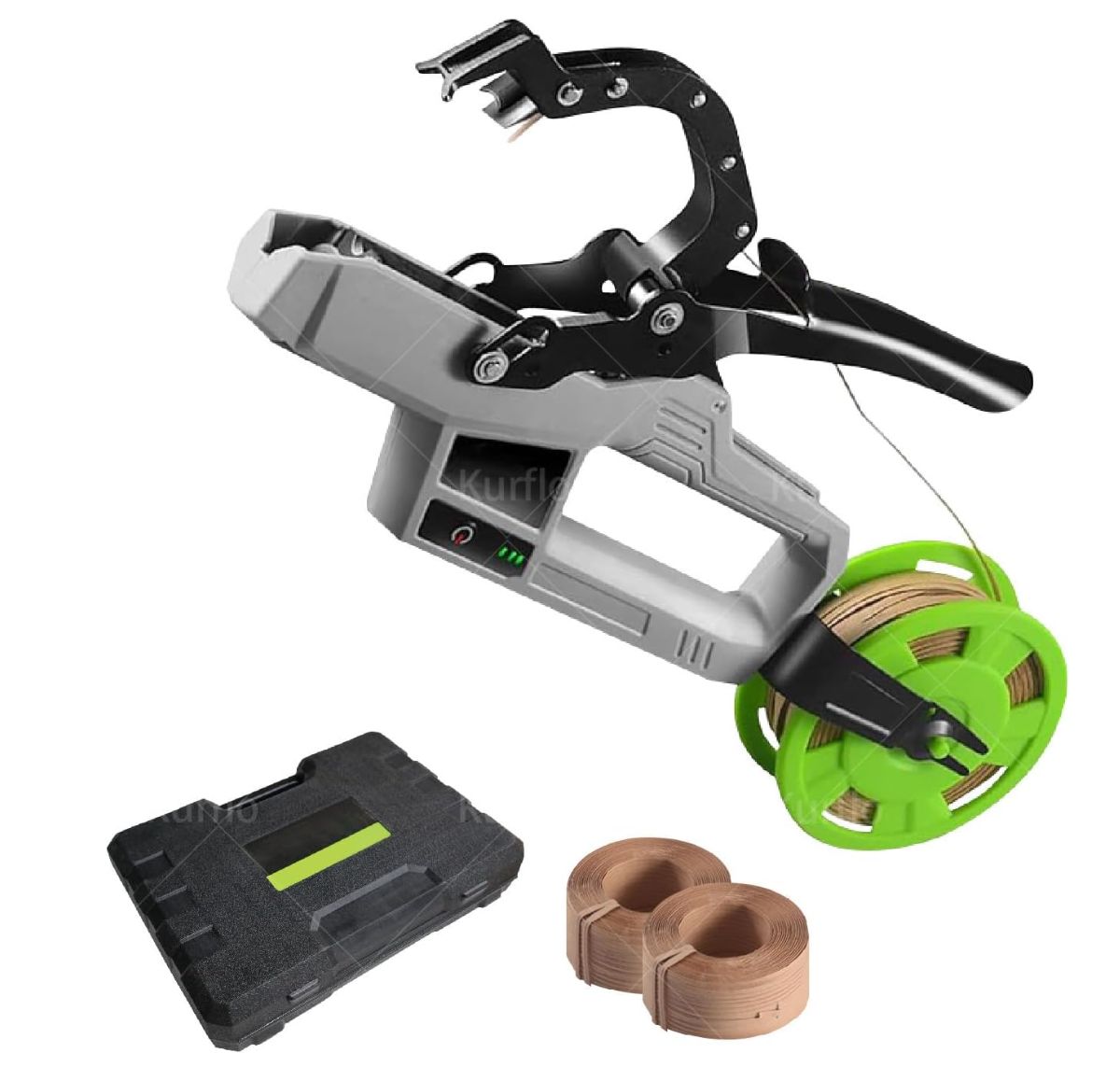 電気植物結束機 園芸用 植物誘引結束機 園芸結束機 テープナー 野菜誘引 果樹用 手結束ツール 農業テープツール 軽量 操作簡単 調整 枝固定工具 家庭菜園用 結束テープ