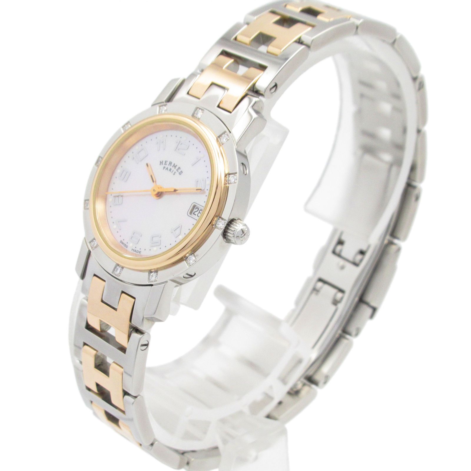 HERMES　クリッパーナクレ　CL4.222　ベゼルDiaシェルDial 楽天市場】エルメス HERMES 腕時計 クリッパーナクレ CL4.222