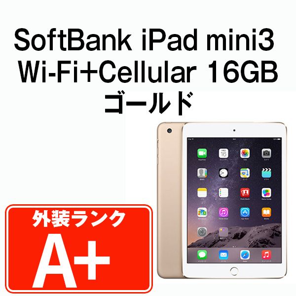 iPad mini 3 16GB Wi-Fi Cellular 本体のみ