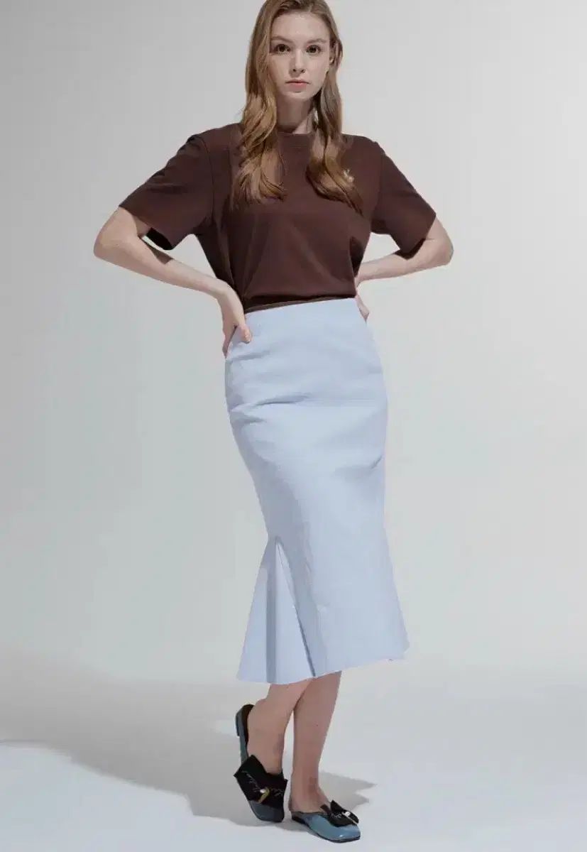 The HANDSOME LANVIN COLLECTION ランバンコレクション LANVIN 百 マーメイド スカート リネン スカート ロング丈