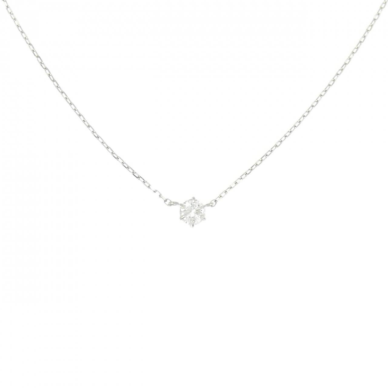 PT900|PT850 ソリティア ダイヤモンド ネックレス 0.10CT