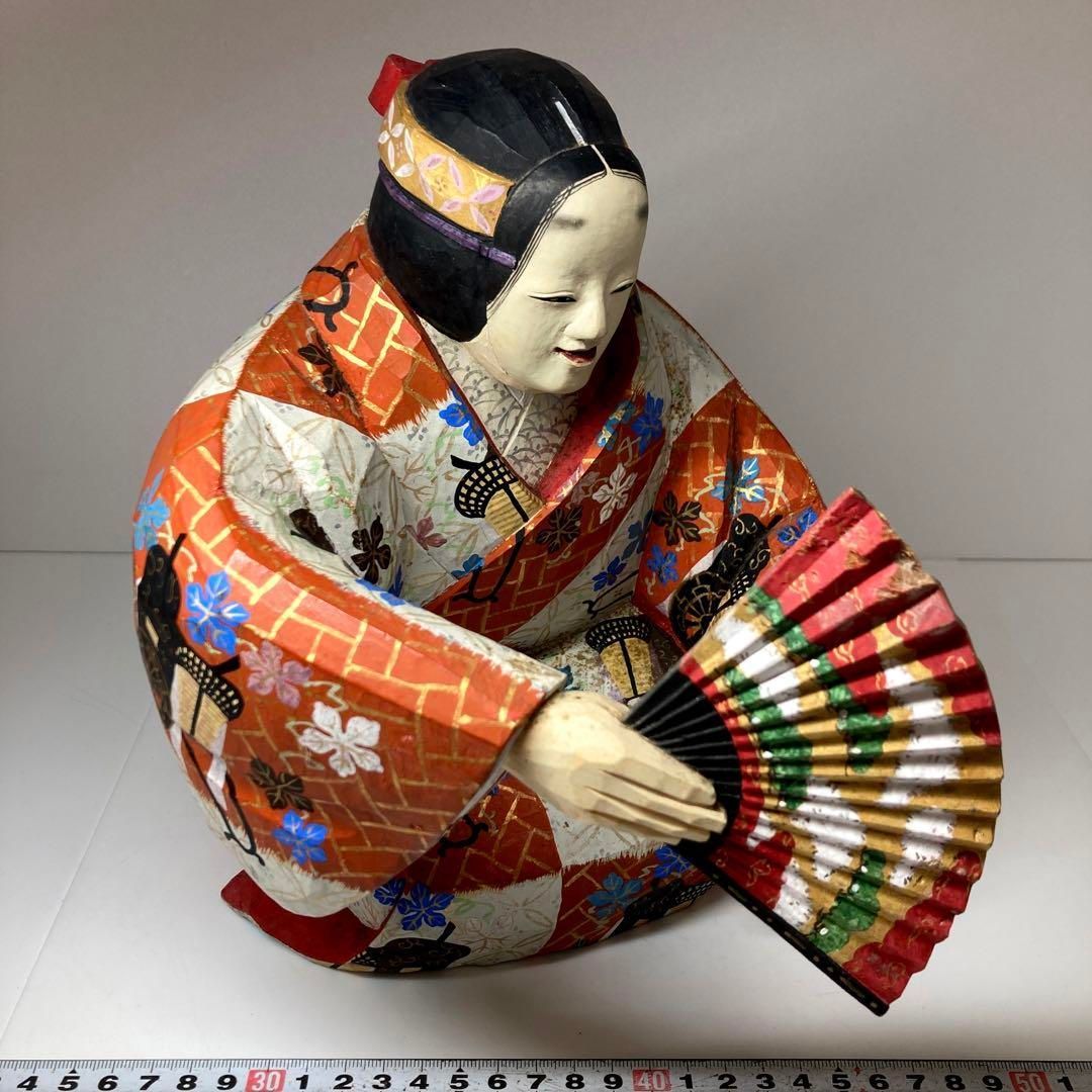 関谷充 木彫彩色能人物 高さ25㎝ 東Y6-1230 2Fタトオ