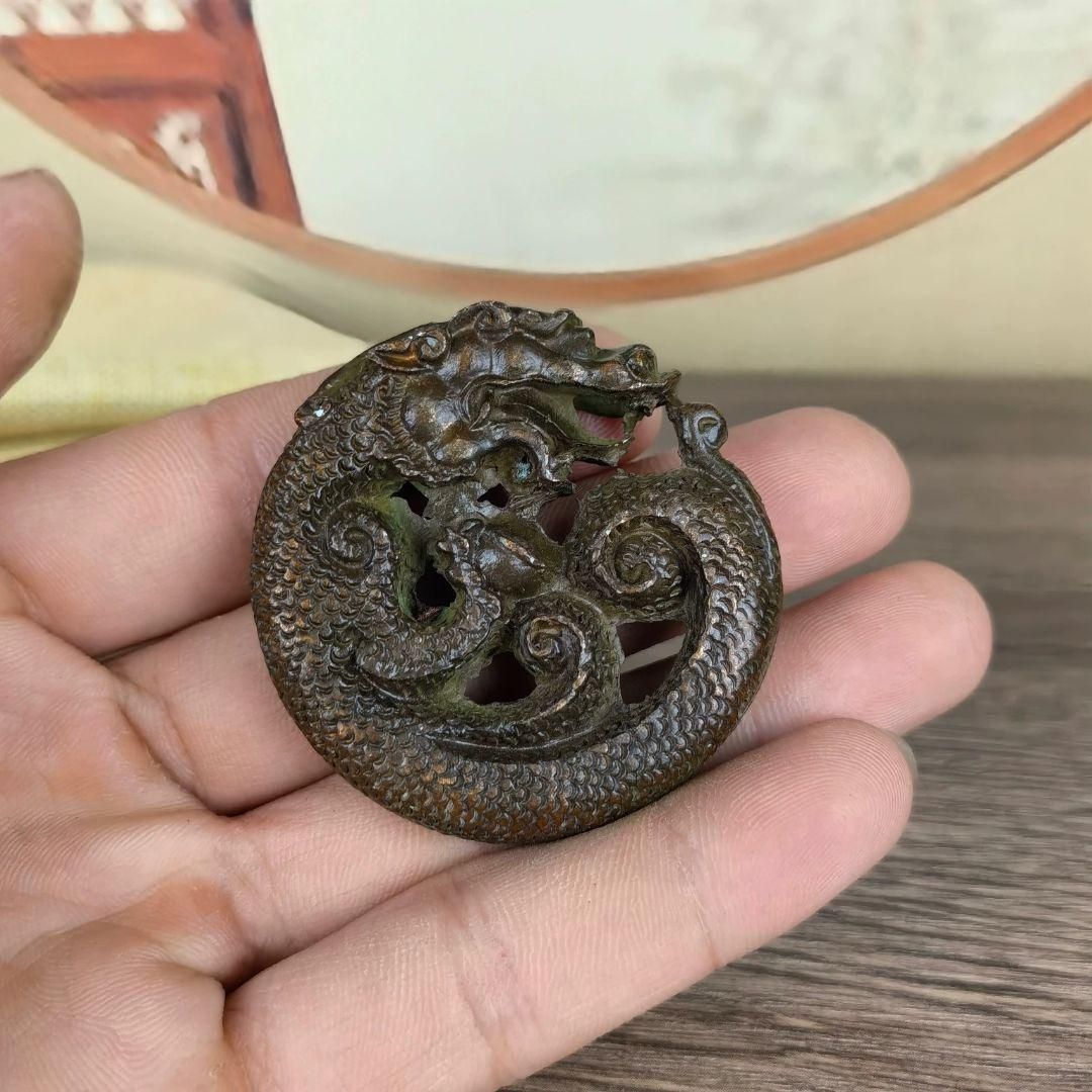 銅製 変色する亀茶寵 茶器道具 置物