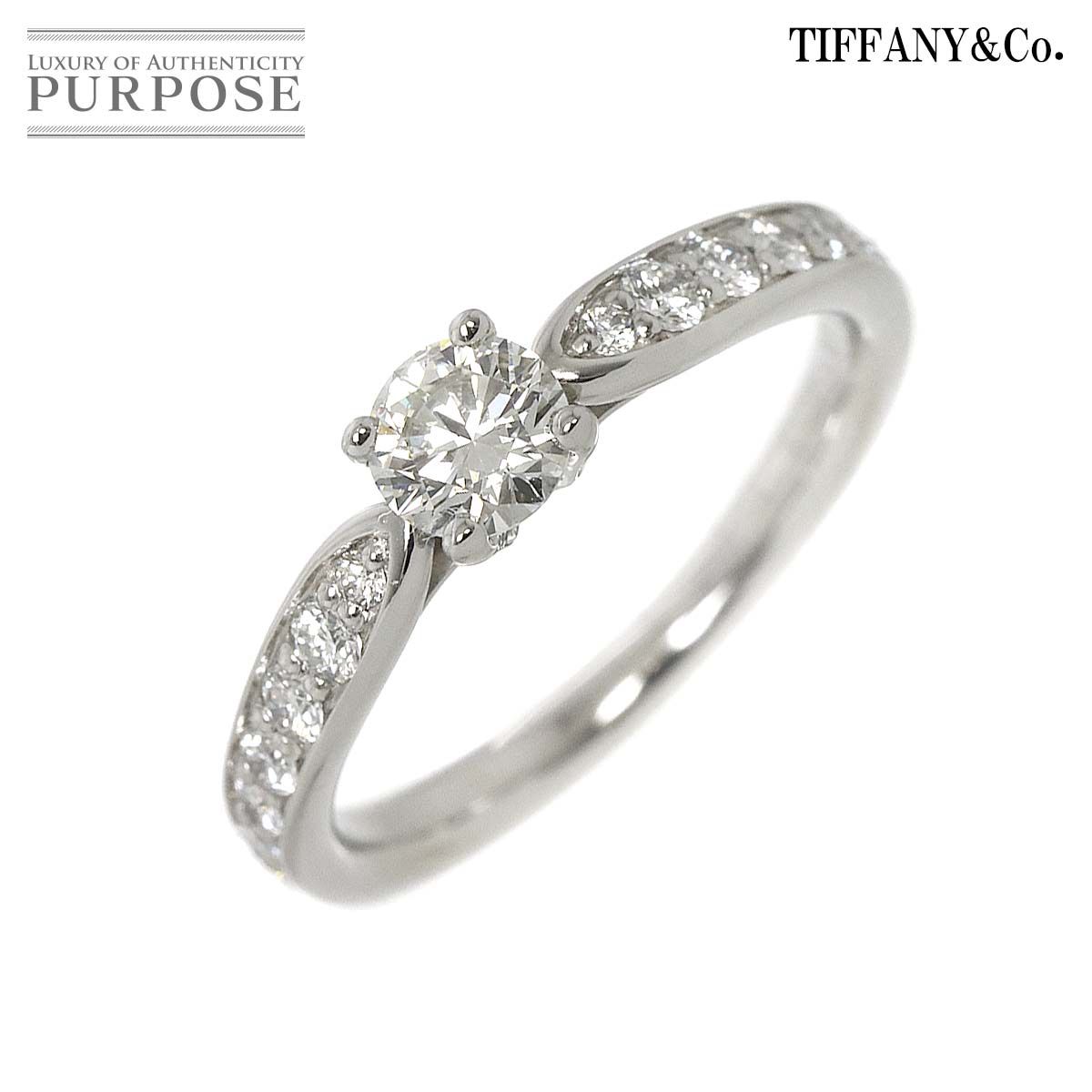 ティファニー TIFFANY-CO. ハーモニー ダイヤ 0.26ct I|VVS1|3EX 4.5号 リング Pt プラチナ 指輪 Diamond Ring 鑑定書付き 90282472