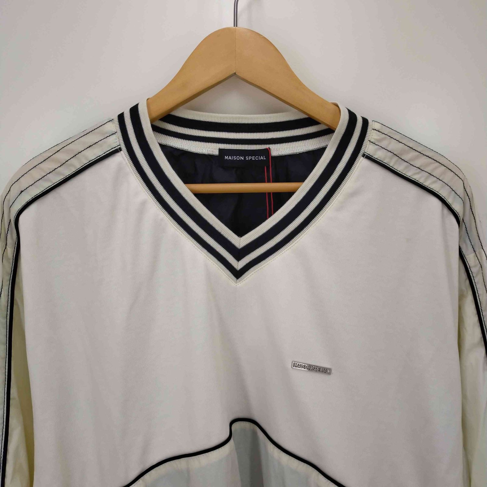 トップス MAISON SPECIAL メゾンスペシャル MAISON SPECIAL Piping Sideline Tops レディース F