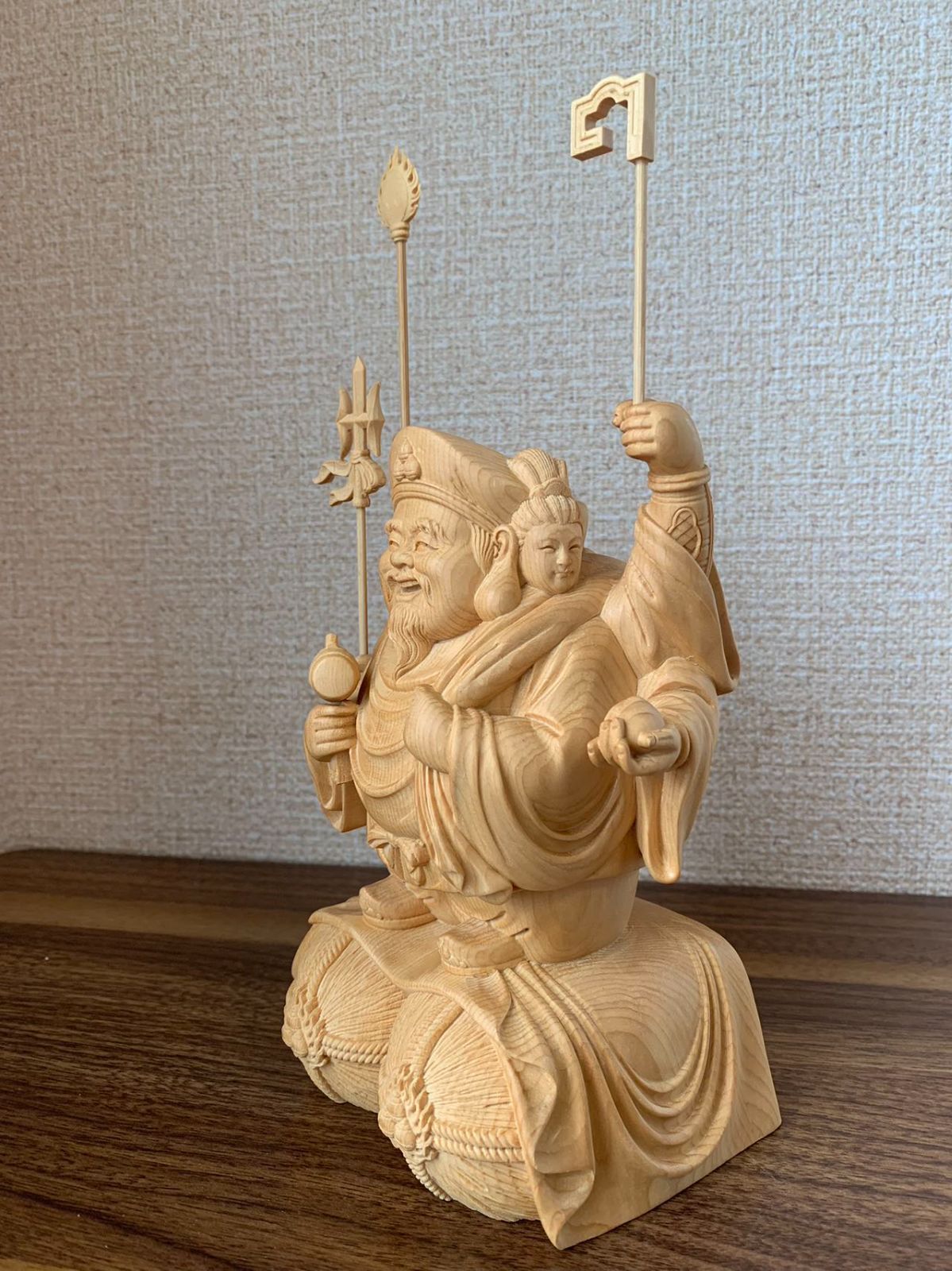 三面大黒天像 檜木