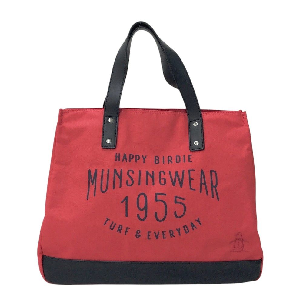 MUNSING WEAR マンシングウェア ロッカーバッグ トートバッグ レッド系