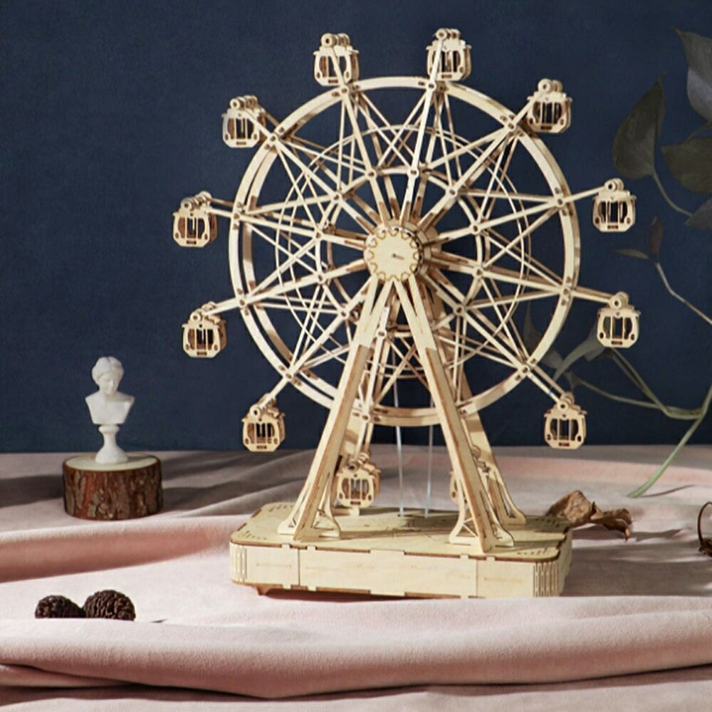 玩具 観覧車 立体パズル 遊園地 テーマパーク DIY 木 木製