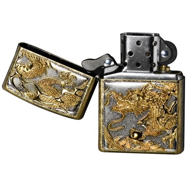 ZIPPO(ジッポー) Z3D-DR SG 立体電鋳板 ブラスバレル 3D ドラゴン