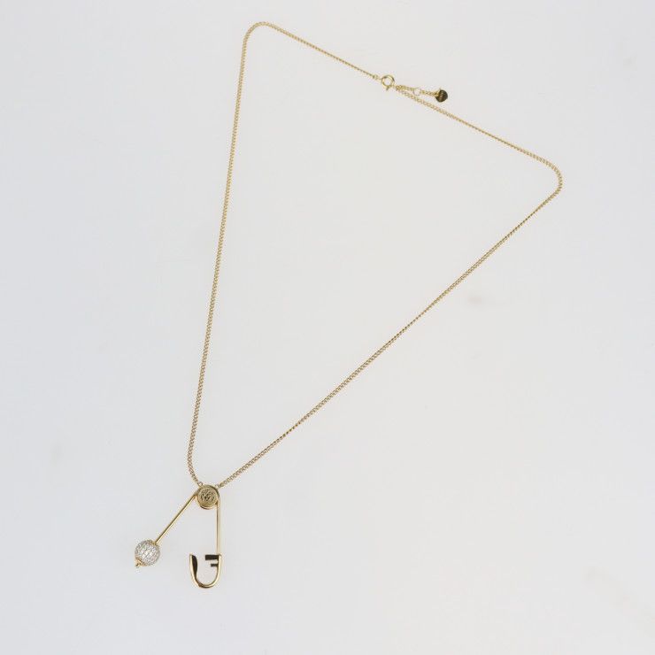 FENDI フェンディ ネックレス 8AH599 A44G メタル ラインストーン
