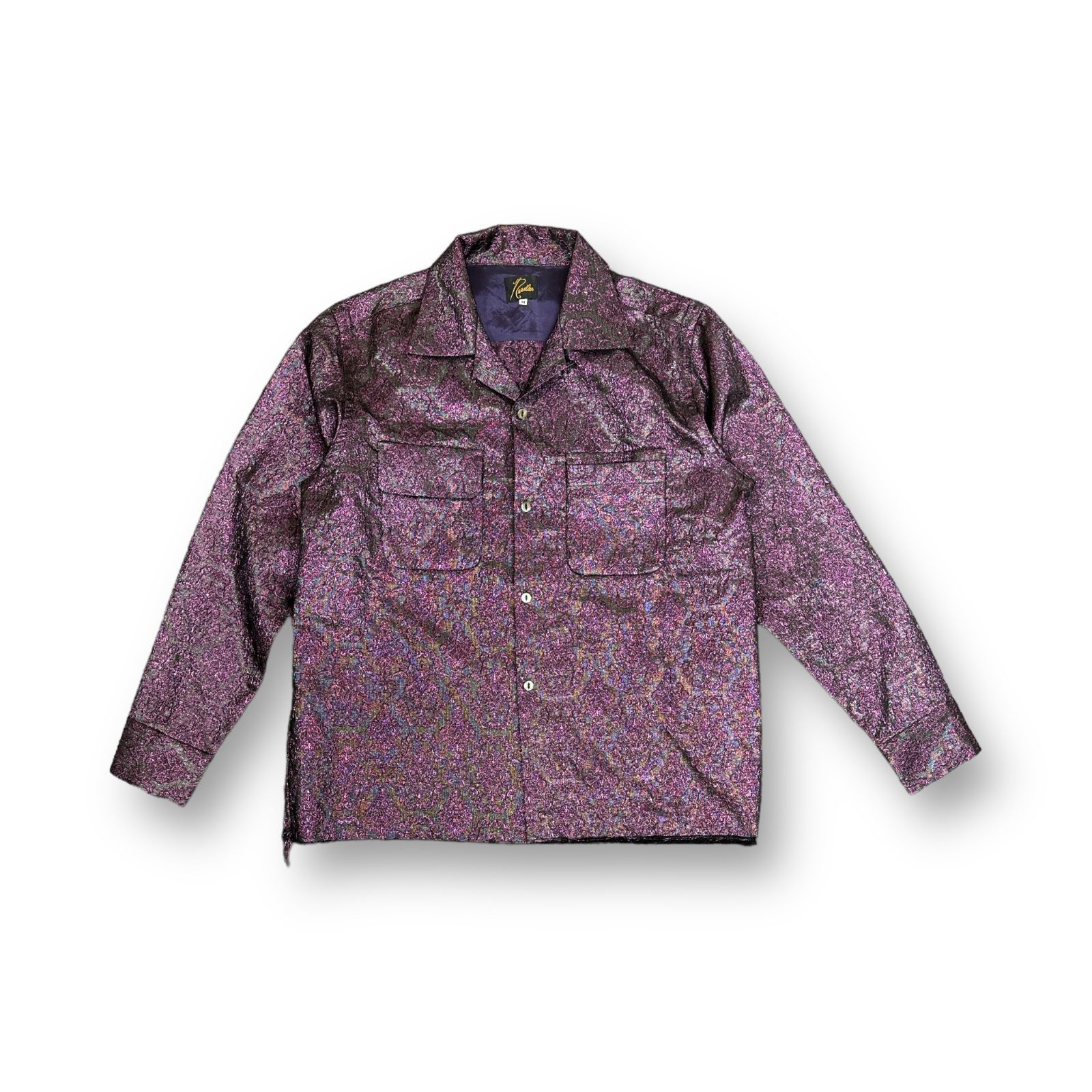 Needles C.O.B Classic Shirt Poly Lame ダマスク柄 ラメ