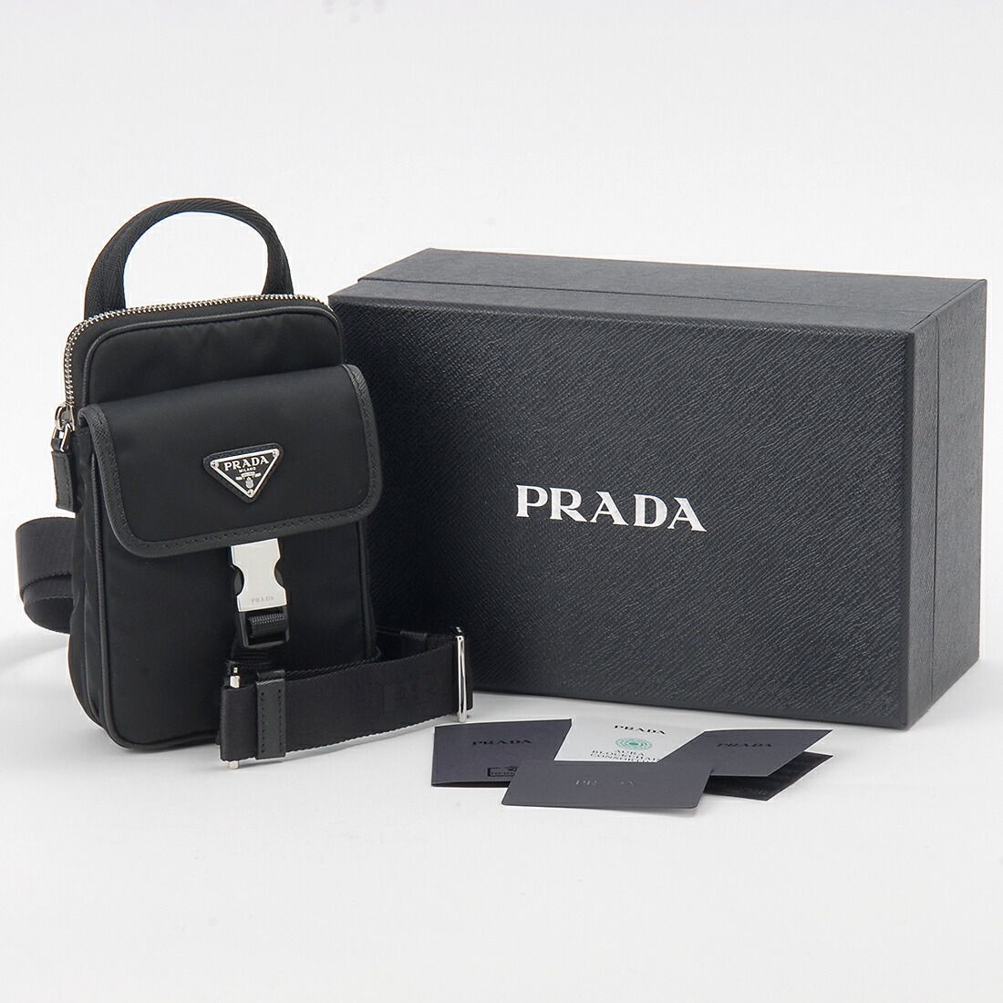 プラダ ショルダーバッグ スマホショルダー 2ZH194 2DMH F0002 PRADA プラダ ショルダーバッグ スマートフォンケース メンズ