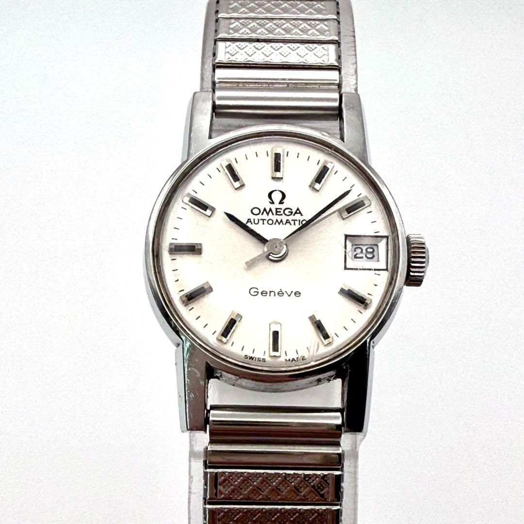 A035 アンティーク OMEGA Geneve オメガ ジュネーブ 自動巻き機械式 ラウンドケース レディース