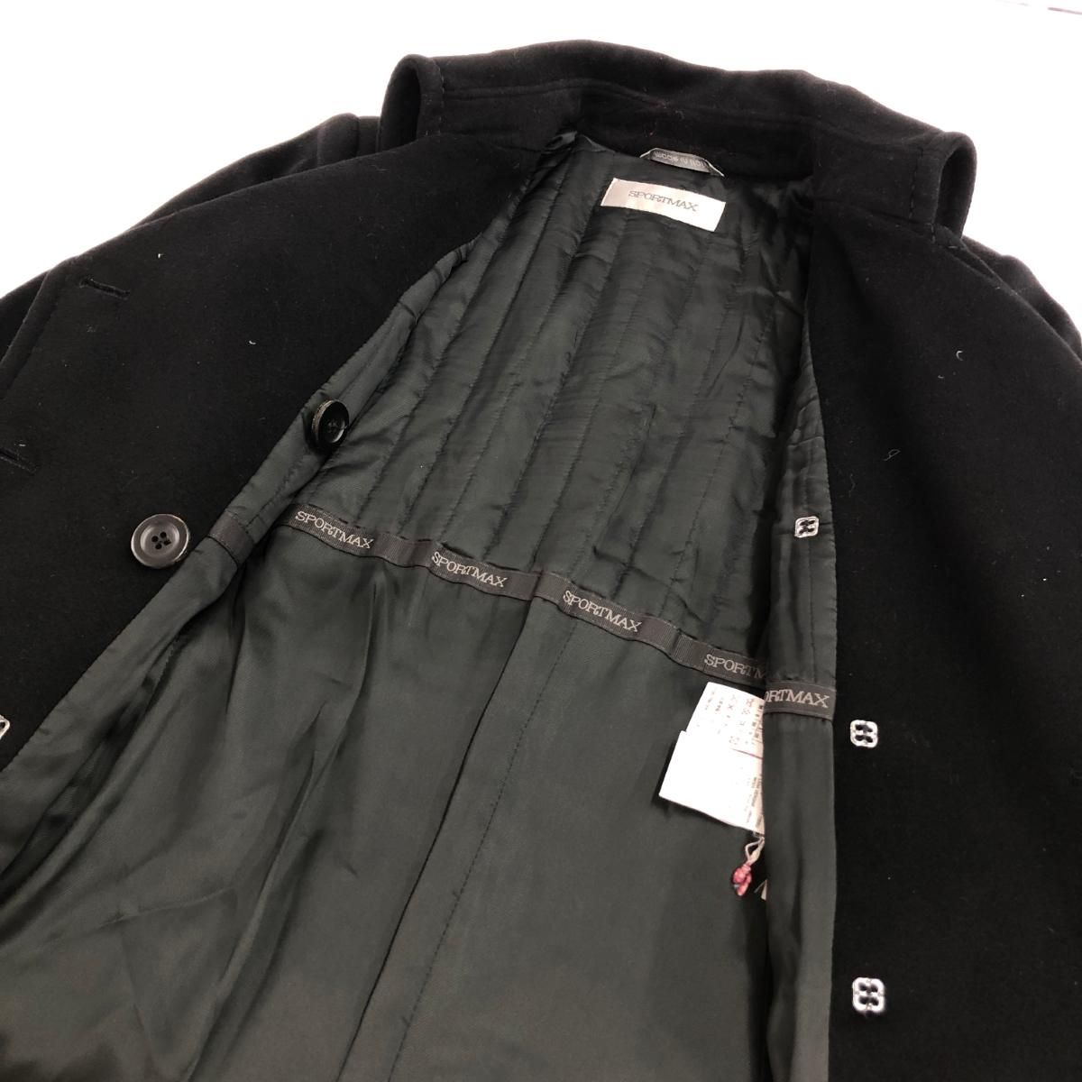 スポーツマックス　ロングコート SPORTMAX スポーツマックス ロング コート サイズ:40 ブラック