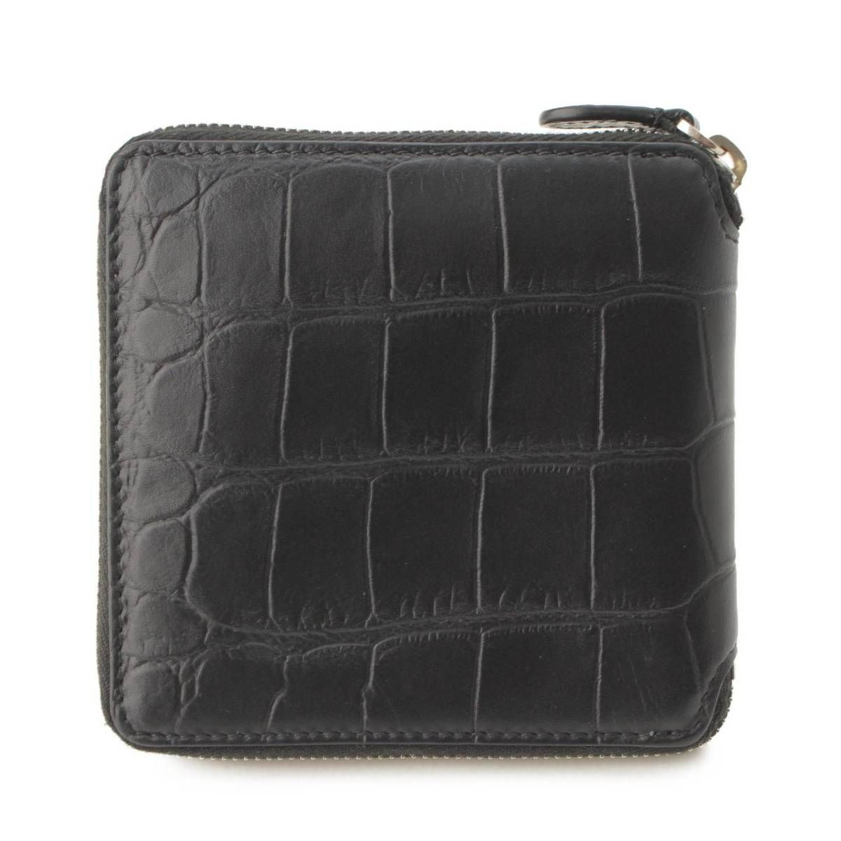 バレンシアガ】Balenciaga クロコ型押し スクエア ラウンドジップ