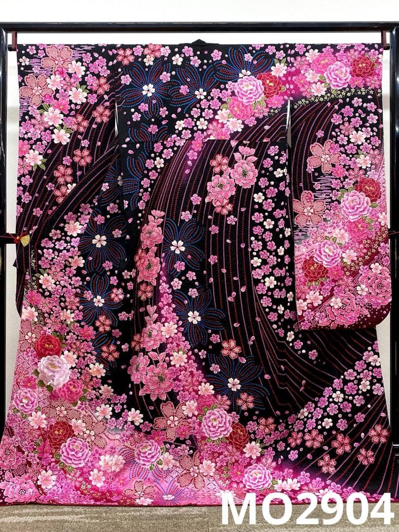 振袖 豪華 金通し 刺繍 相良刺繍 金彩 紋意匠 身丈170cm 撥水加工済