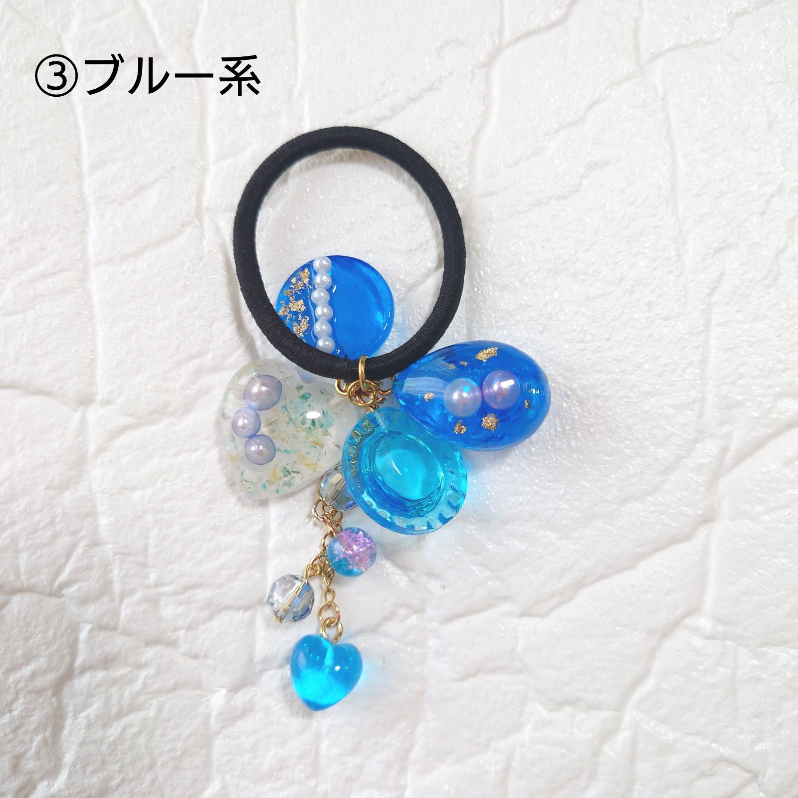 新カラー登場!!》じゃらじゃら可愛いレジンヘアゴム♡《カラーが選べる