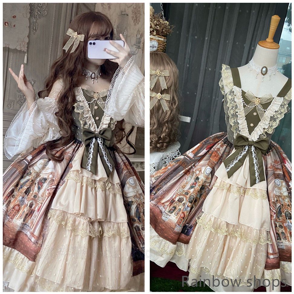 ロリータ Lolita宮殿油絵風ワンピース