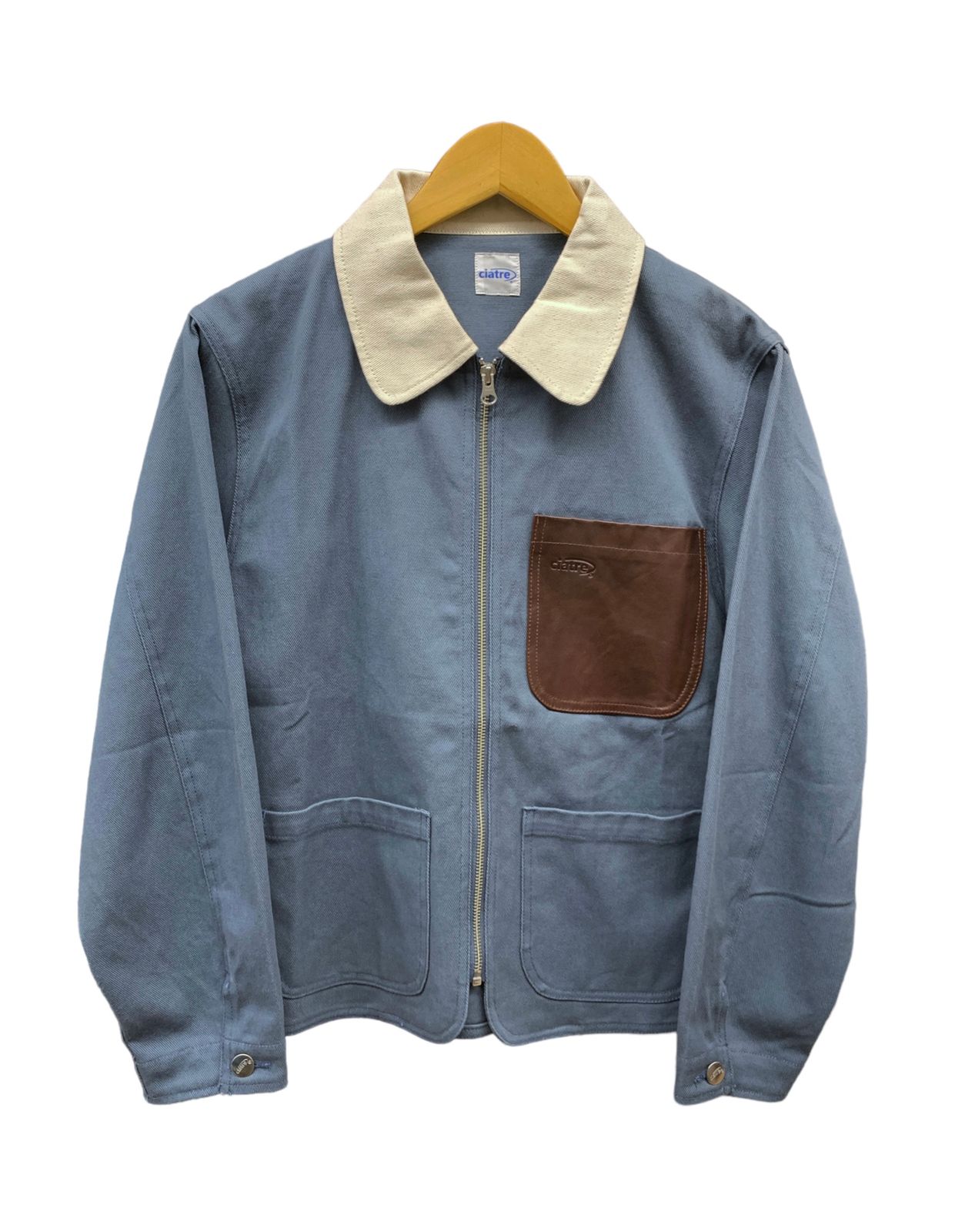 ciatre (シアター) ポケレザー コットンジャケット 襟付き