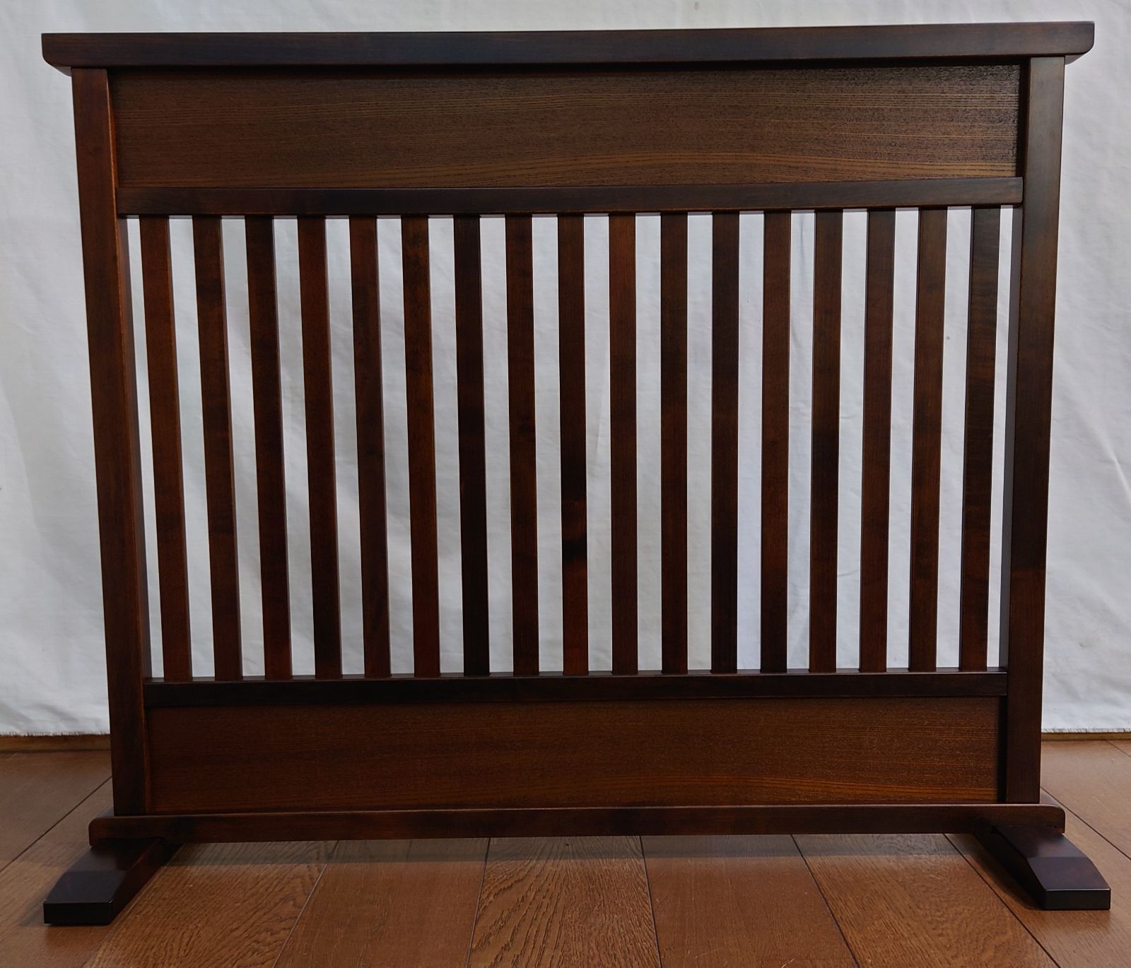 間仕切り和風伝統格子状衝立 枯茶色仕上げ1枚式衝立 ③