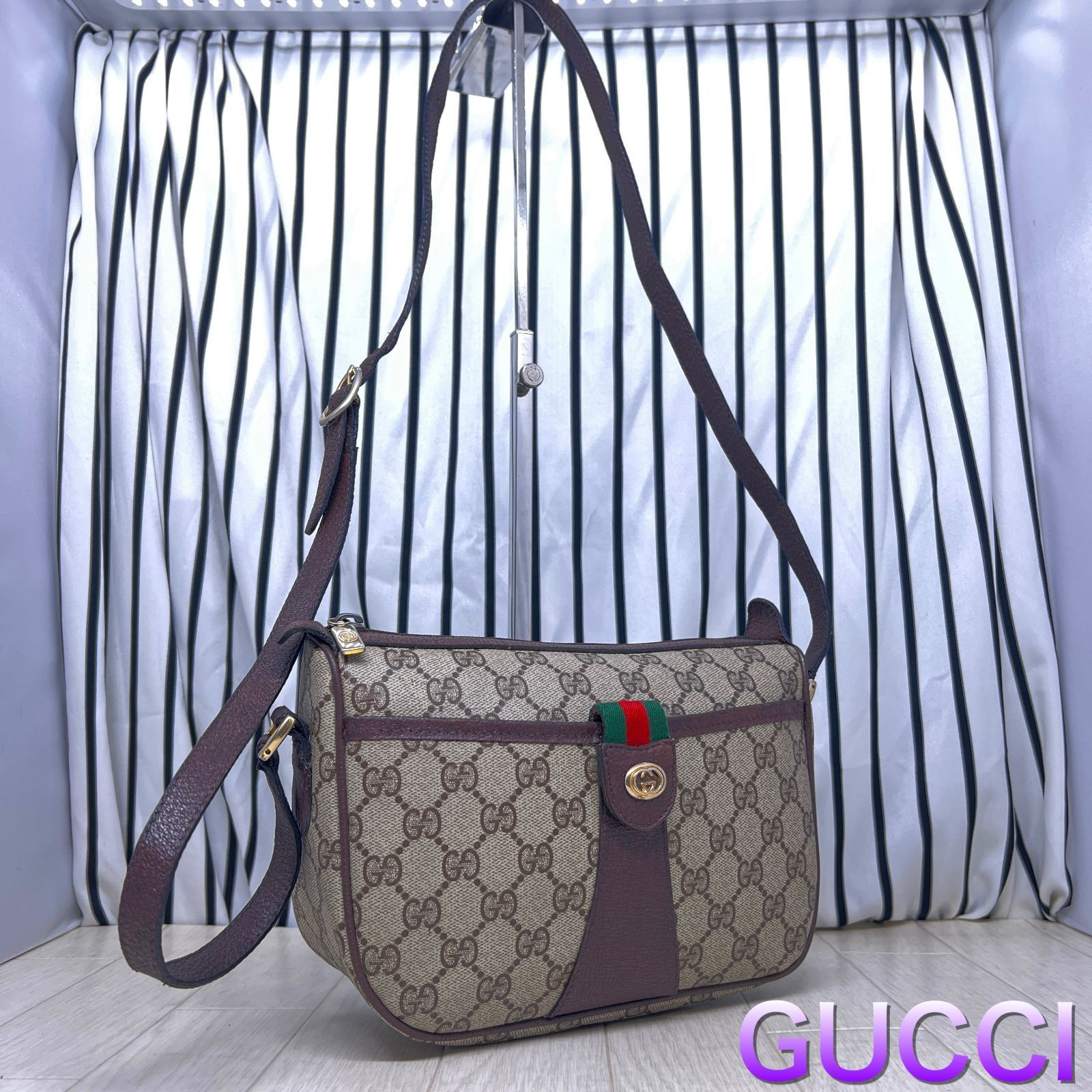 格安】GUCCI オールドグッチシェリーラインPVC斜めがけショルダー