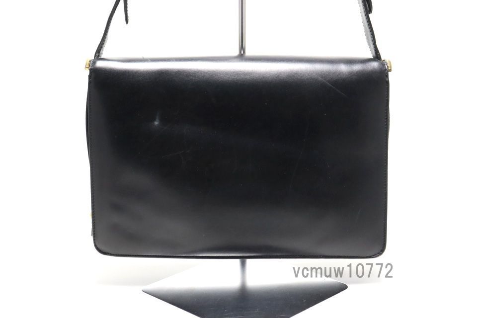 希少美中古□CELINE 馬車金具 レザー ショルダーバッグ セリーヌ