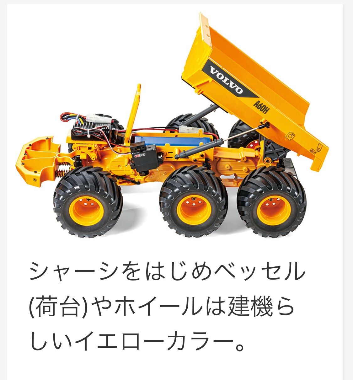 タミヤ 1/24電動RCオフロードカー ボルボA60H ダンプトラック 6×6 