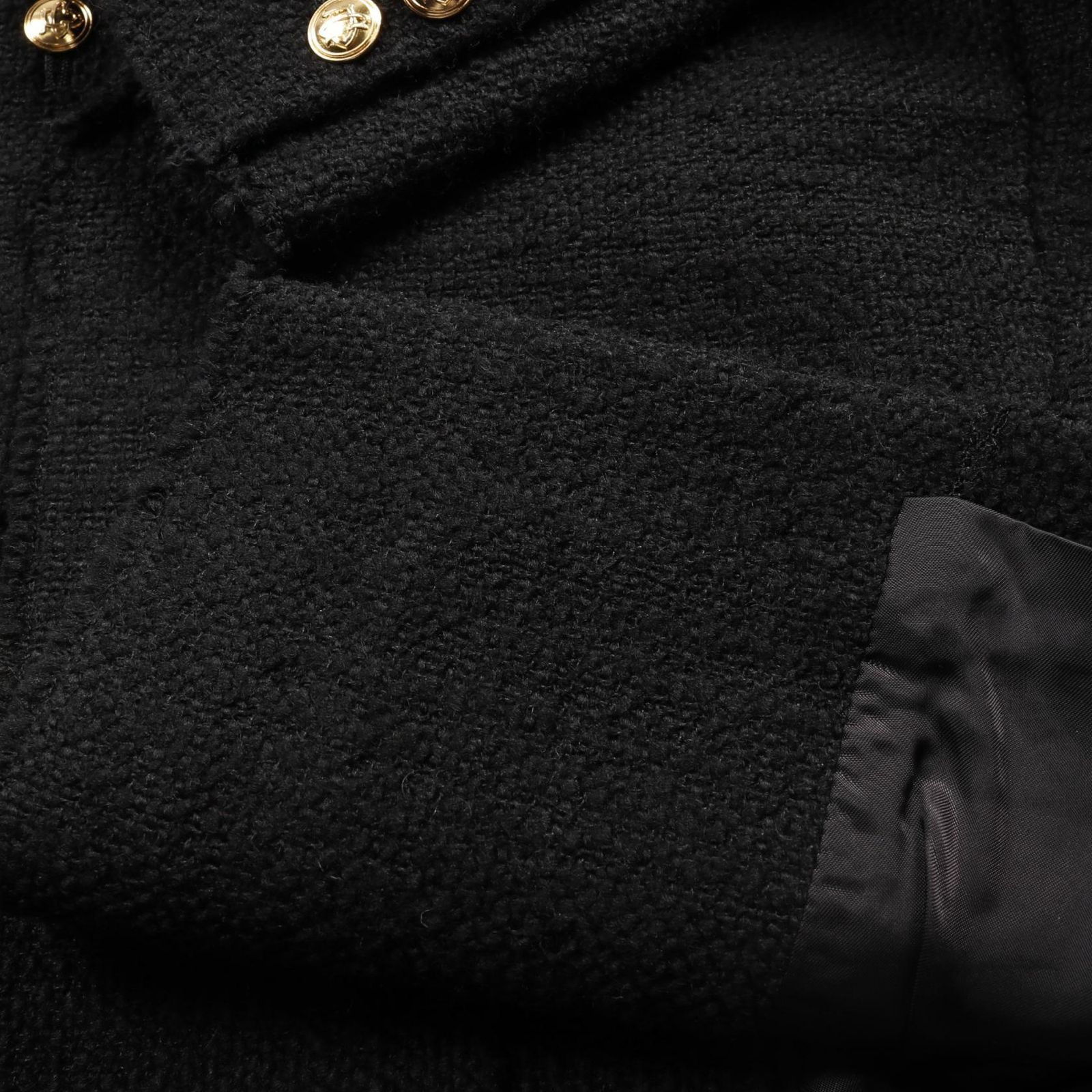 プラージュ Plage ノーカラージャケット GIRL ツイード ブラック