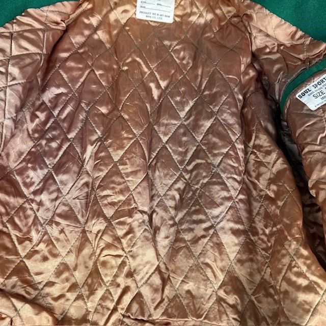 MPS BOUZ レザー切替 ウール混 レタージャケット スタジャン 裏