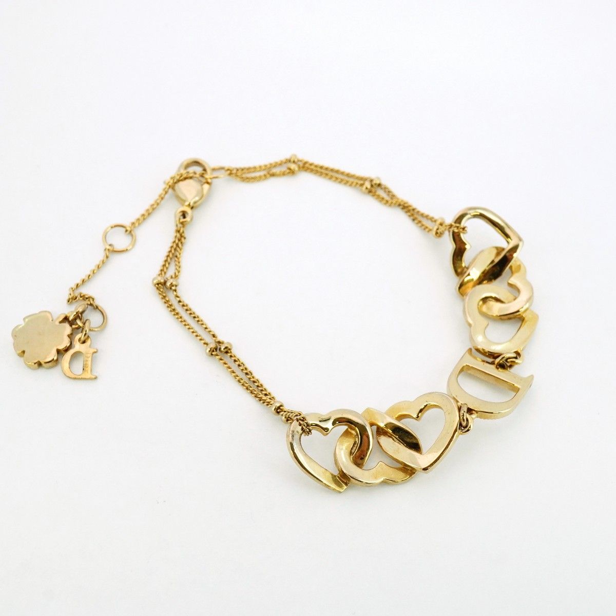 Christian Dior ディオール ハートモチーフ ラインストーン ブレス