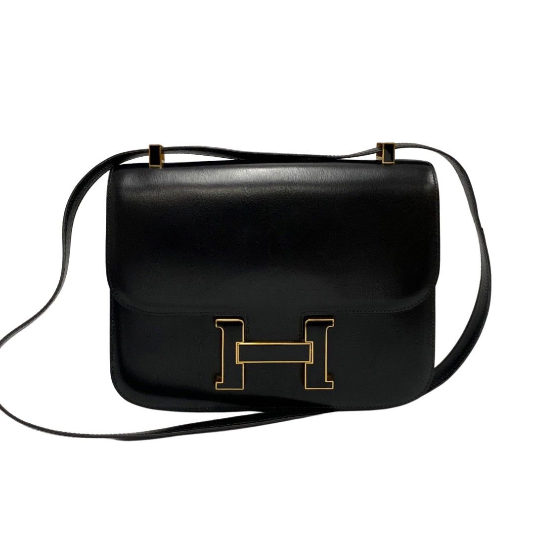 極 美品 〇L 刻印 保存箱 袋付 HERMES エルメス コンスタンス 24 金具