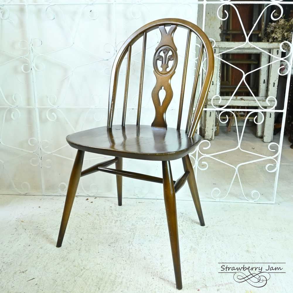 L3705-234-1 英国ヴィンテージ ERCOL ホイールバックチェア 北欧 L3705-234-3 英国アンティーク ERCOL アーコールチェア ホイール