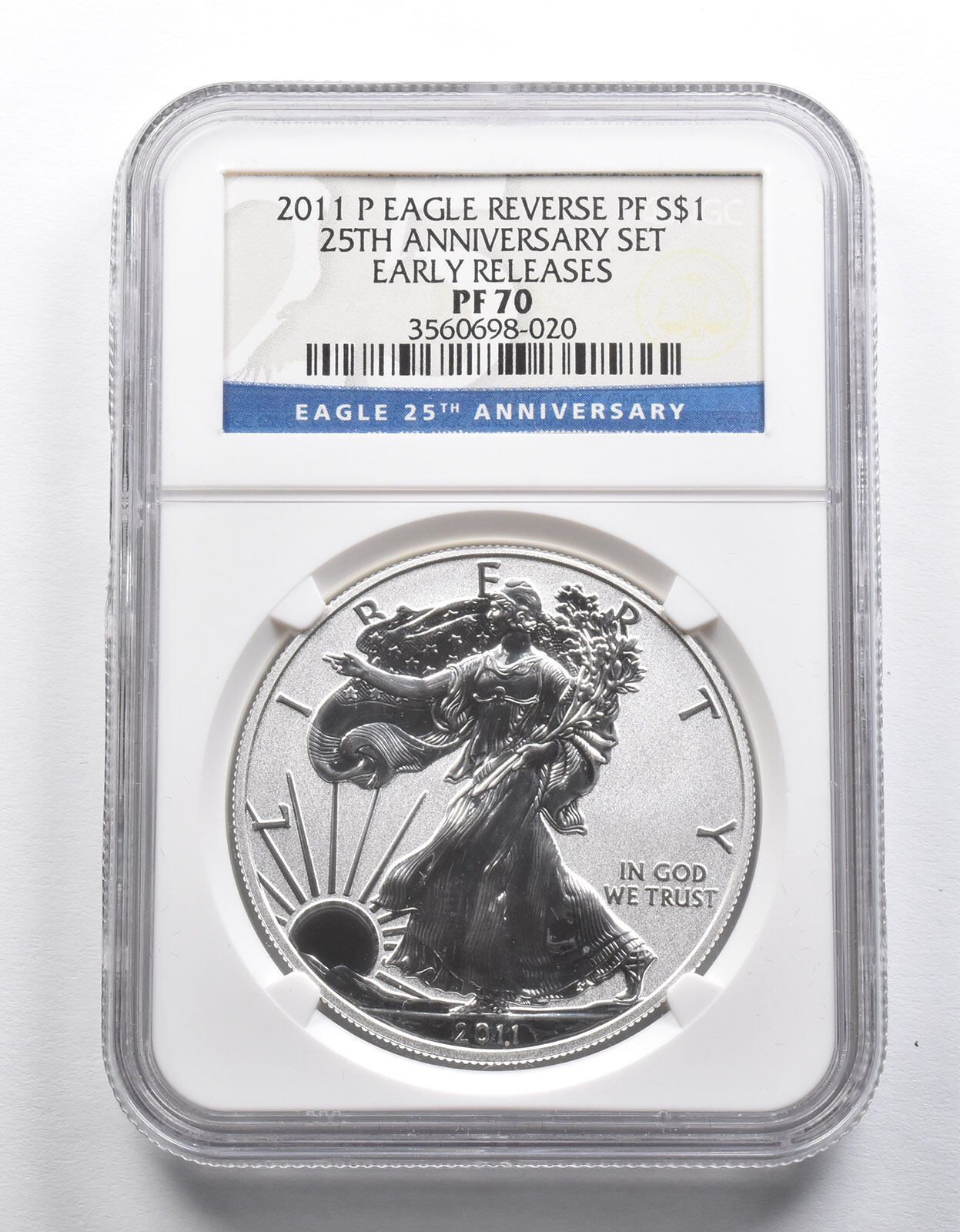 PF70 2011P アメリカンシルバーイーグルリバース PF 25周年記念セット NGC