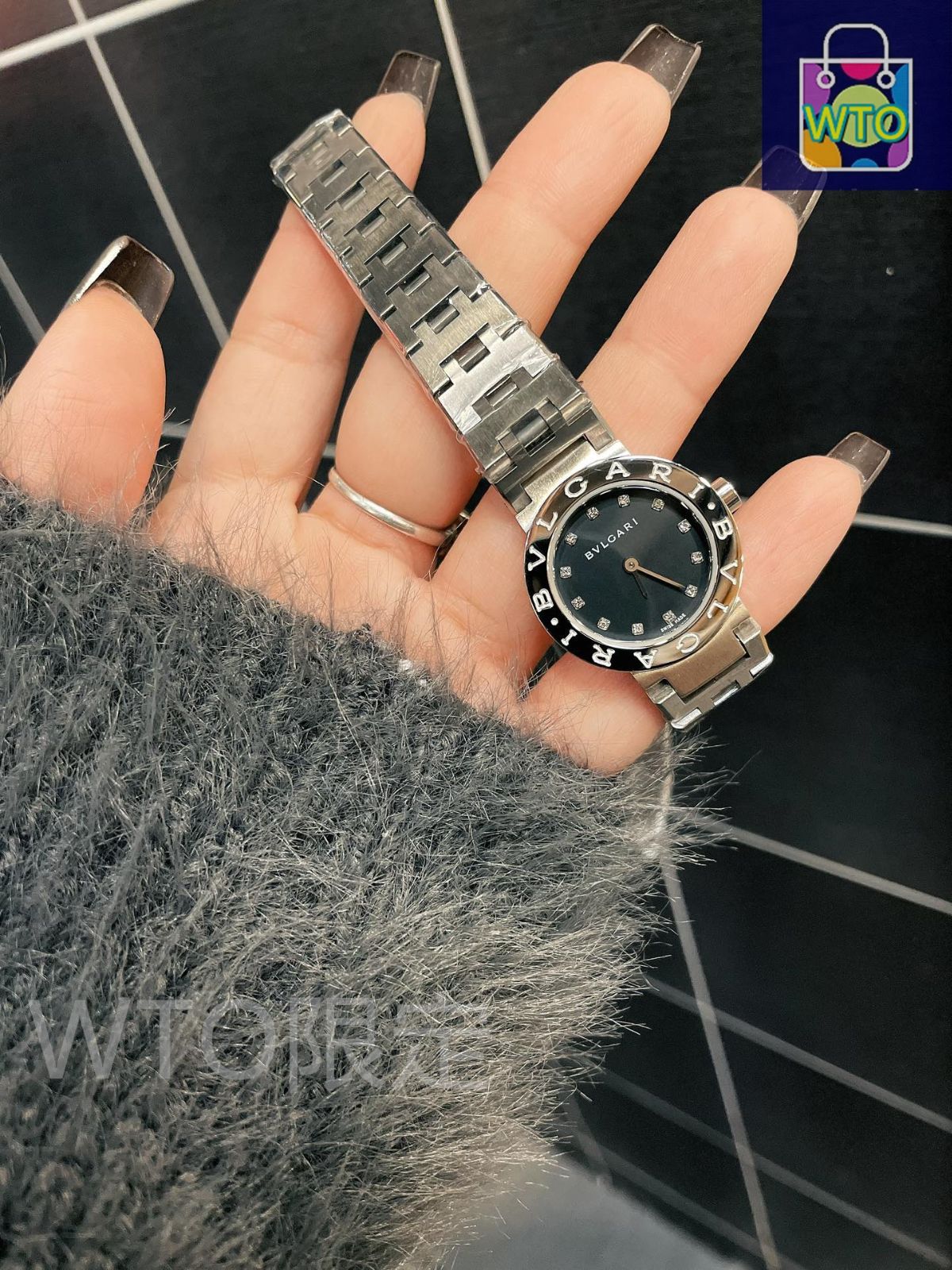 BVLGARI ブルガリ BZ22S B-zero1 12PD ブルーシェルダイヤル SS/レザー