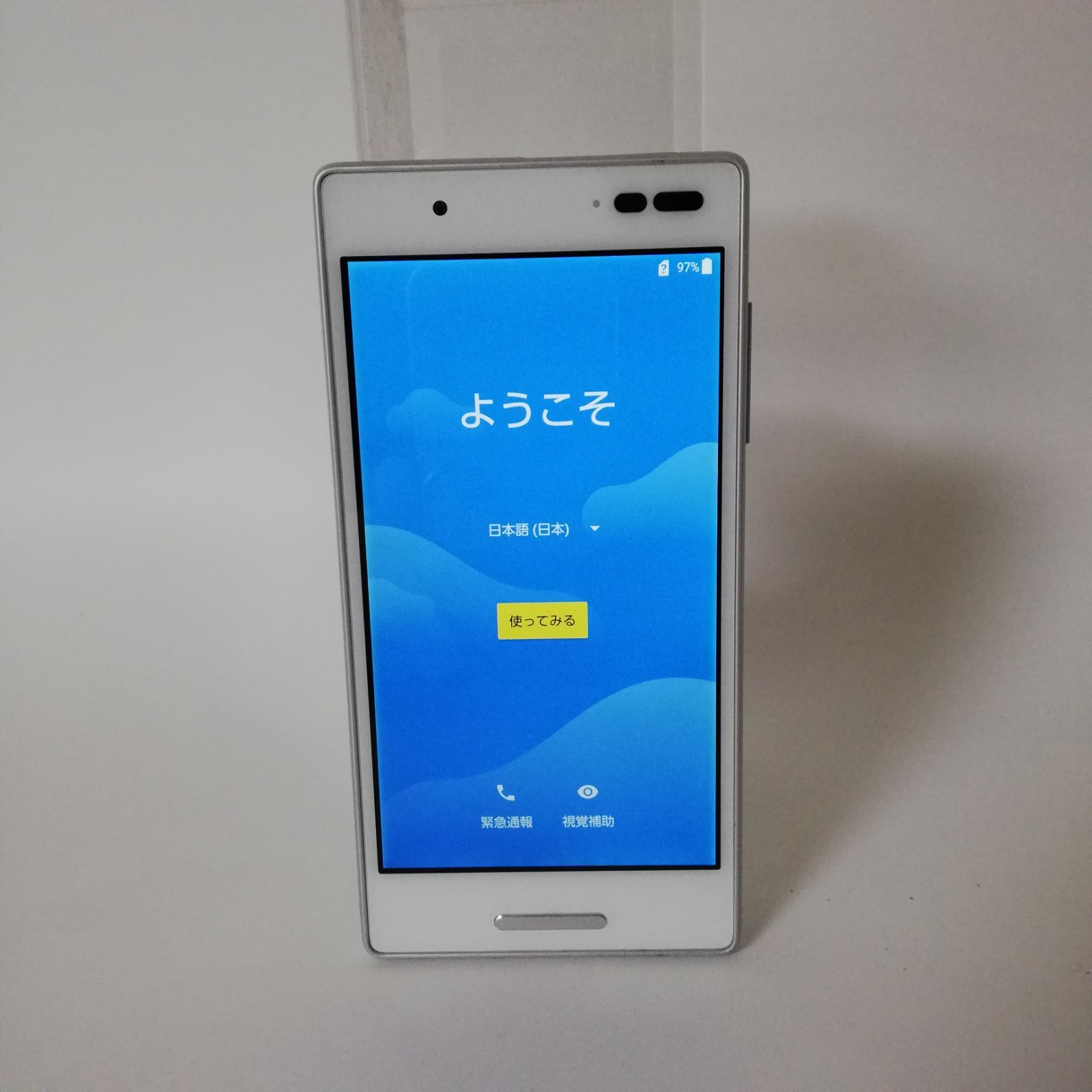 Qua Phone QX KYV42 ホワイト au 中古スマホ - メルカリ